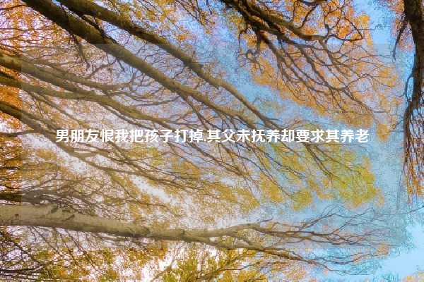 男朋友恨我把孩子打掉,其父未抚养却要求其养老