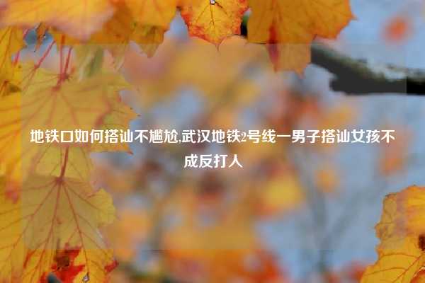 地铁口如何搭讪不尴尬,武汉地铁2号线一男子搭讪女孩不成反打人