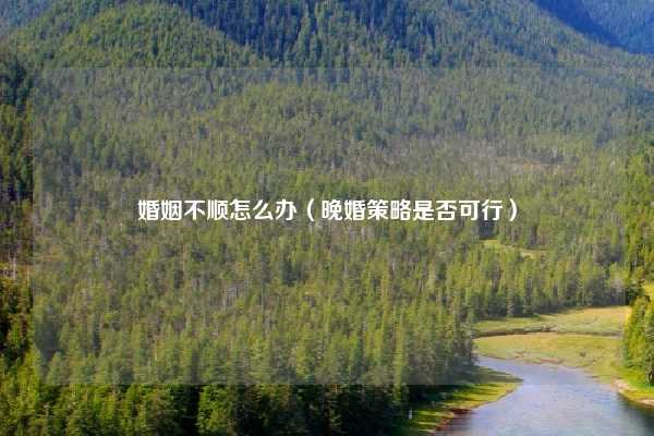 婚姻不顺怎么办（晚婚策略是否可行）