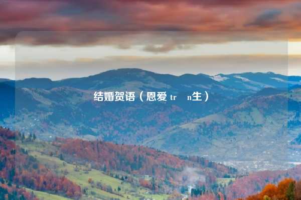 结婚贺语（恩爱 trọn生）