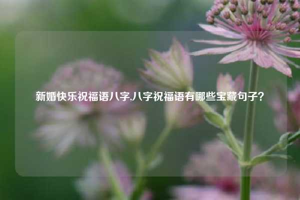 新婚快乐祝福语八字,八字祝福语有哪些宝藏句子？