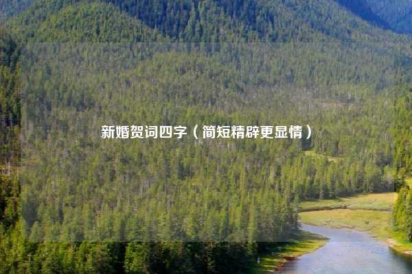 新婚贺词四字(简短精辟更显情)