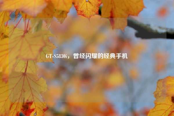 GT-S5830i，曾经闪耀的经典手机