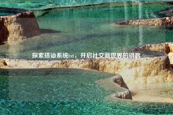 探索搭讪系统txt，开启社交新世界的钥匙