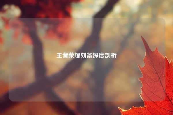 王者荣耀刘备深度剖析