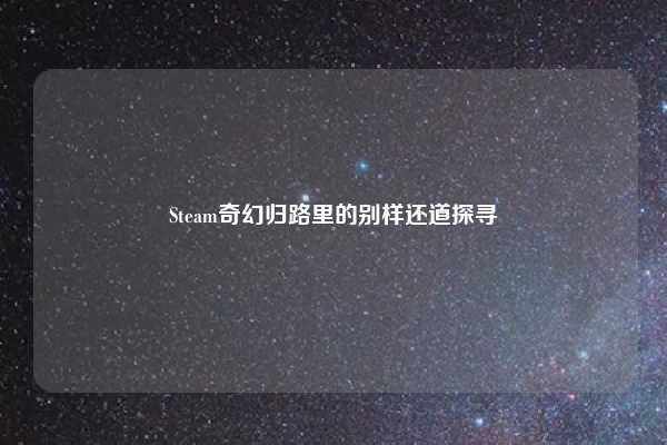 Steam奇幻归路里的别样还道探寻